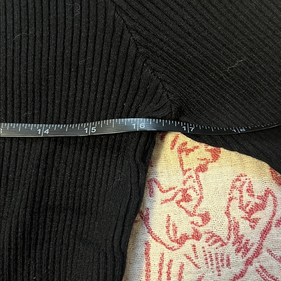 Zesica Elegant Black Ribbed Short Sleeve Sweater size XXL - Picture 6 of 12